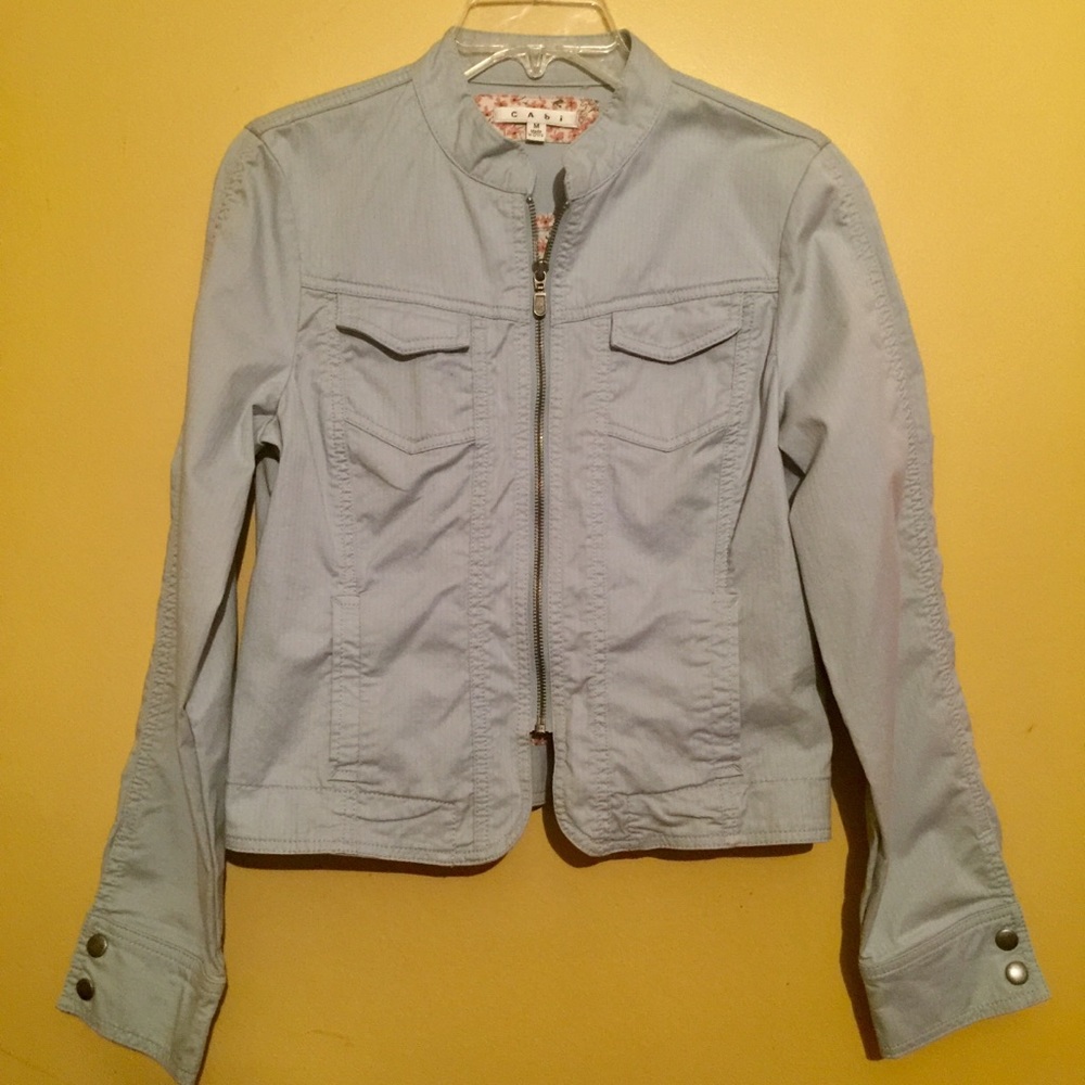 Cabi Structured Stretch Zip Front Jacket Size Med - image 4